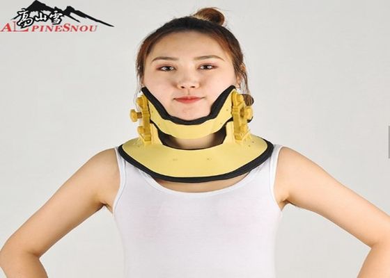 CHINA Color inflable del amarillo del apoyo de cuello de la tracción de la ayuda cervical ajustable del dispositivo proveedor