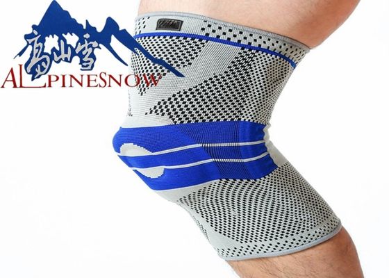 CHINA Tela elástico del apoyo de la ayuda de la rodilla de los cojines del silicón de la manga 3D de la rodilla de la compresión alta proveedor