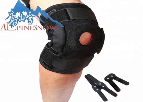 CHINA Ayuda abierta con bisagras ROM impermeable de la rótula de rodilla del neopreno del apoyo del protector ajustable de los deportes proveedor