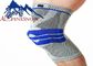 Tela elástico del apoyo de la ayuda de la rodilla de los cojines del silicón de la manga 3D de la rodilla de la compresión alta proveedor
