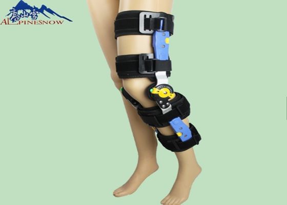CHINA Ayuda ortopédica de la pierna de la rodilla de la banda ajustable negra de la ayuda para la rehabilitación de la fractura proveedor